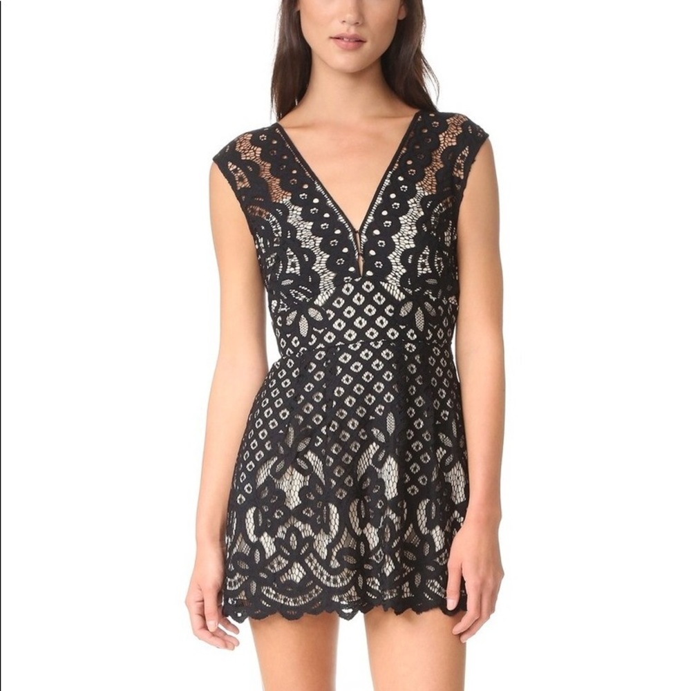 NWOT free people black lace mini dress